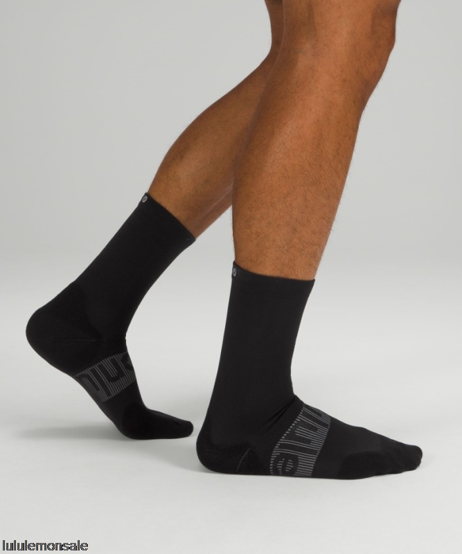 Lululemon Deutschland DELULU887 | Schwarz Power Stride Crew Socke